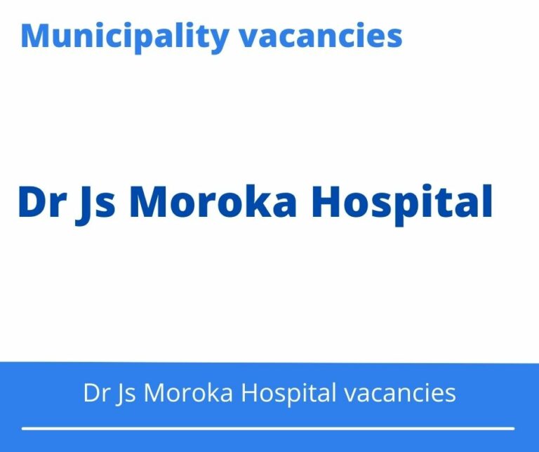 Dr Js Moroka Hospital Vacancies 2024 Apply Online