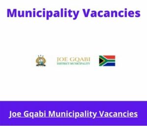Joe Gqabi Municipality ISD Officer Vacancies 2024 @www.jgdm.gov.za