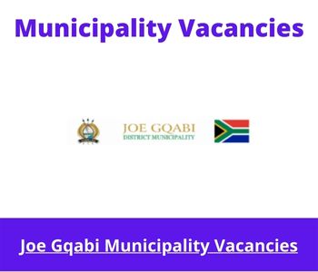 Joe Gqabi Municipality ISD Officer Vacancies 2024 @www.jgdm.gov.za